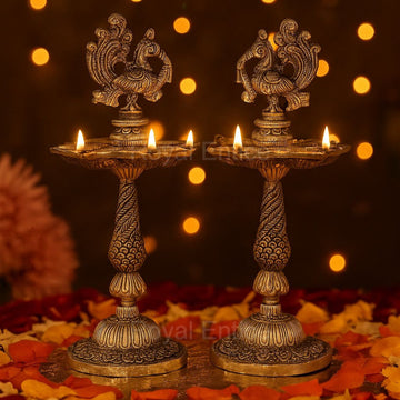 Mayur Panchmukhi diya Pair